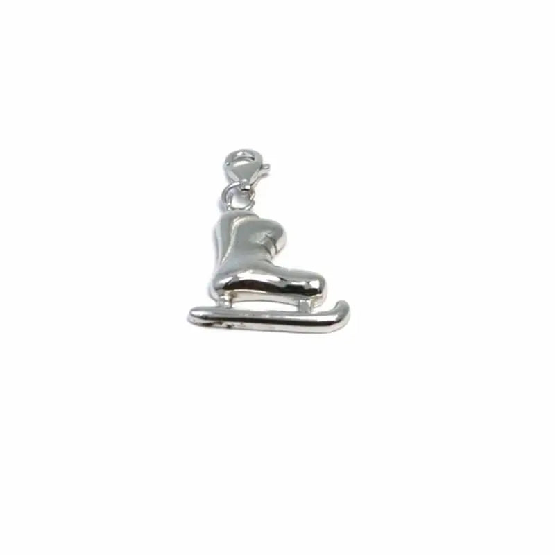 skate medal in hallmarked, rhodium-plated 925 sterling silver – front view – DRESCHER Jewellery®