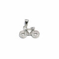 Silver stone bicycle pendant