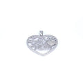 Silver "Love You Mom" pendant with stones