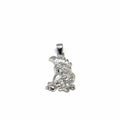 Silver stone parrot pendant