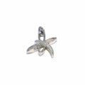 Silver stone dragonfly pendant