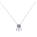 Silver chain with dream catcher pendant