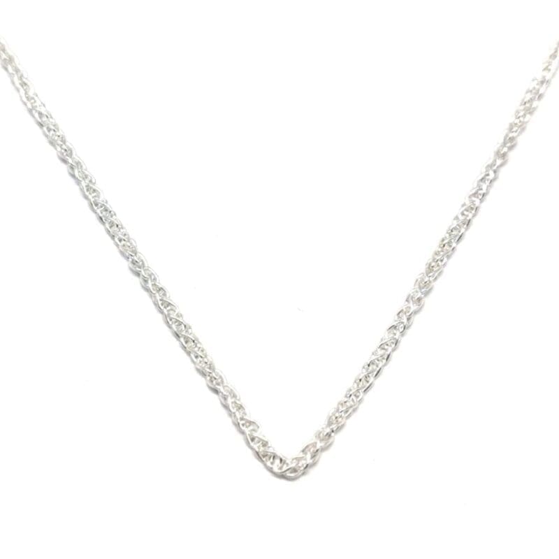 chain Barbara 50cm in hallmarked, rhodium-plated 925 sterling silver – alternate front view – DRESCHER Jewellery®