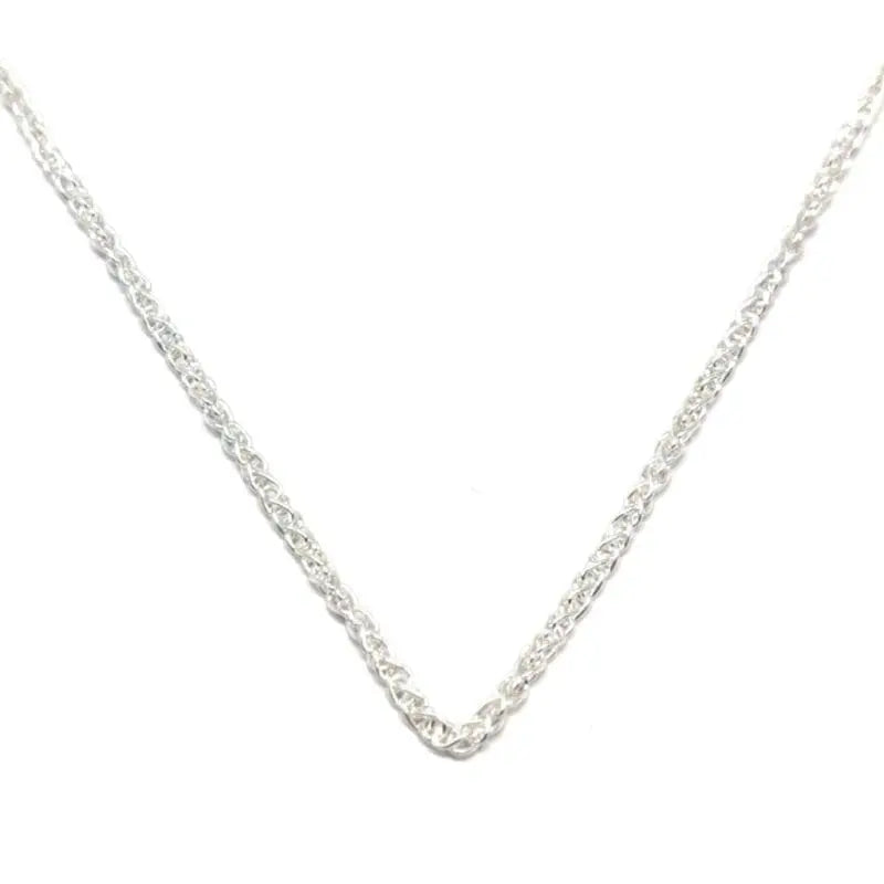 chain Barbara 50cm in hallmarked, rhodium-plated 925 sterling silver – front view – DRESCHER Jewellery®