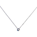 Silver chain white with 1 stone pendant