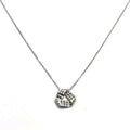Silver chain with white stone fantasy pendant