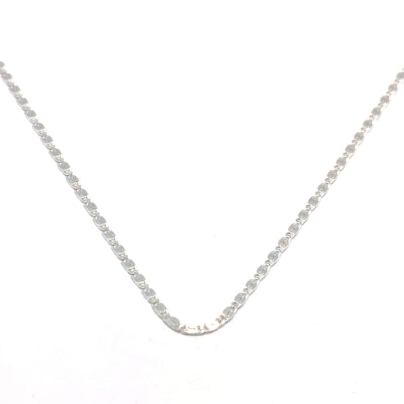 chain S-pancer 45cm in hallmarked, rhodium-plated 925 sterling silver – alternate front view – DRESCHER Jewellery®