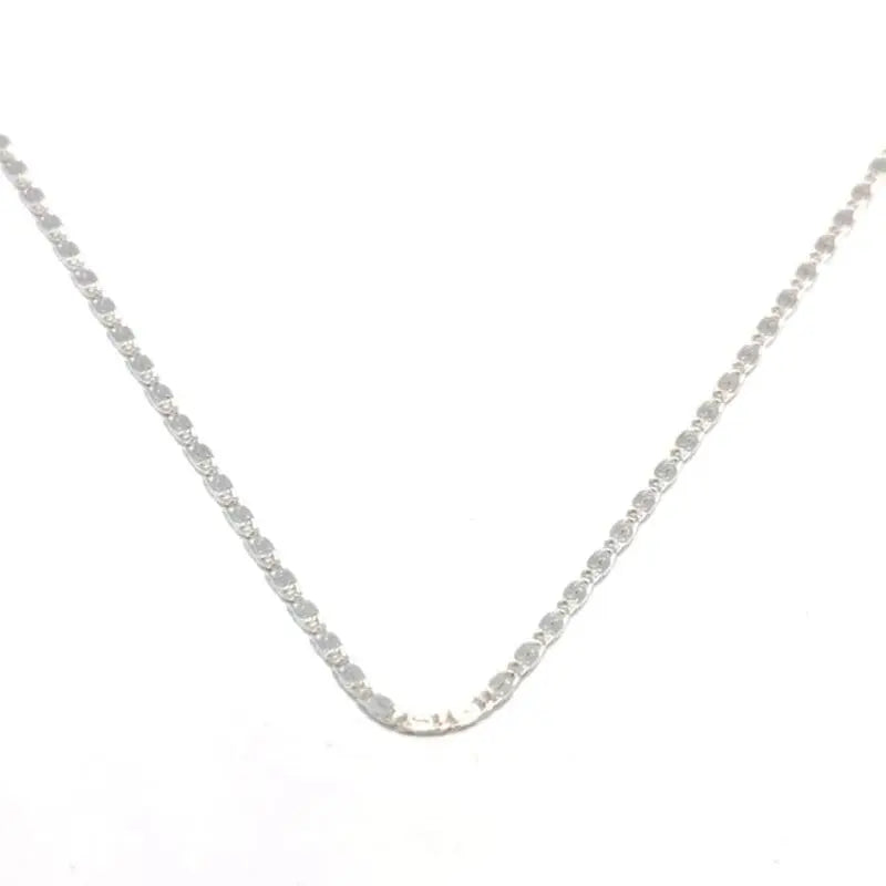 chain S-pancer 45cm in hallmarked, rhodium-plated 925 sterling silver – front view – DRESCHER Jewellery®