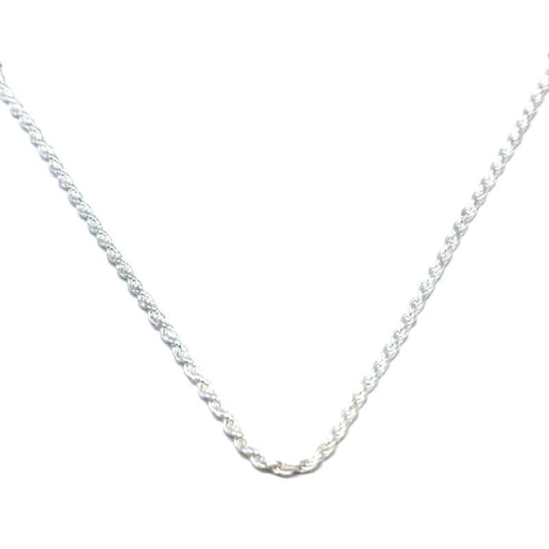 chain Walles 45cm in hallmarked, rhodium-plated 925 sterling silver – alternate front view – DRESCHER Jewellery®