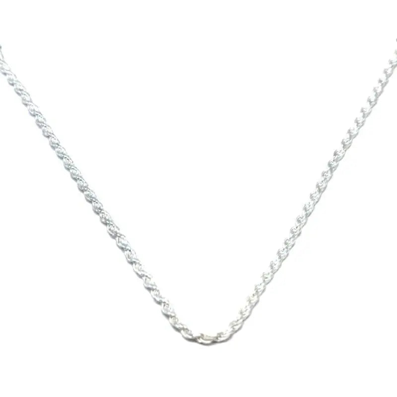 chain Walles 45cm in hallmarked, rhodium-plated 925 sterling silver – front view – DRESCHER Jewellery®
