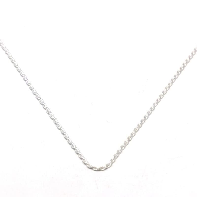 chain Walles 50cm /thin/ in hallmarked, rhodium-plated 925 sterling silver – alternate front view – DRESCHER Jewellery®