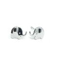 Silver elephant stud earrings