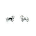 Silver horse stud earrings
