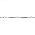 Silver rainbow stone anklet