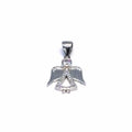 White stone angel pendant
