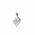 White stone fantasy pendant