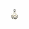 White stone beaded pendant