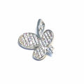 White stone butterfly pendant