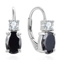 Black & White Elegance patent closure earrings