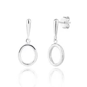 Silberne Design-Kreis-Ohrringe