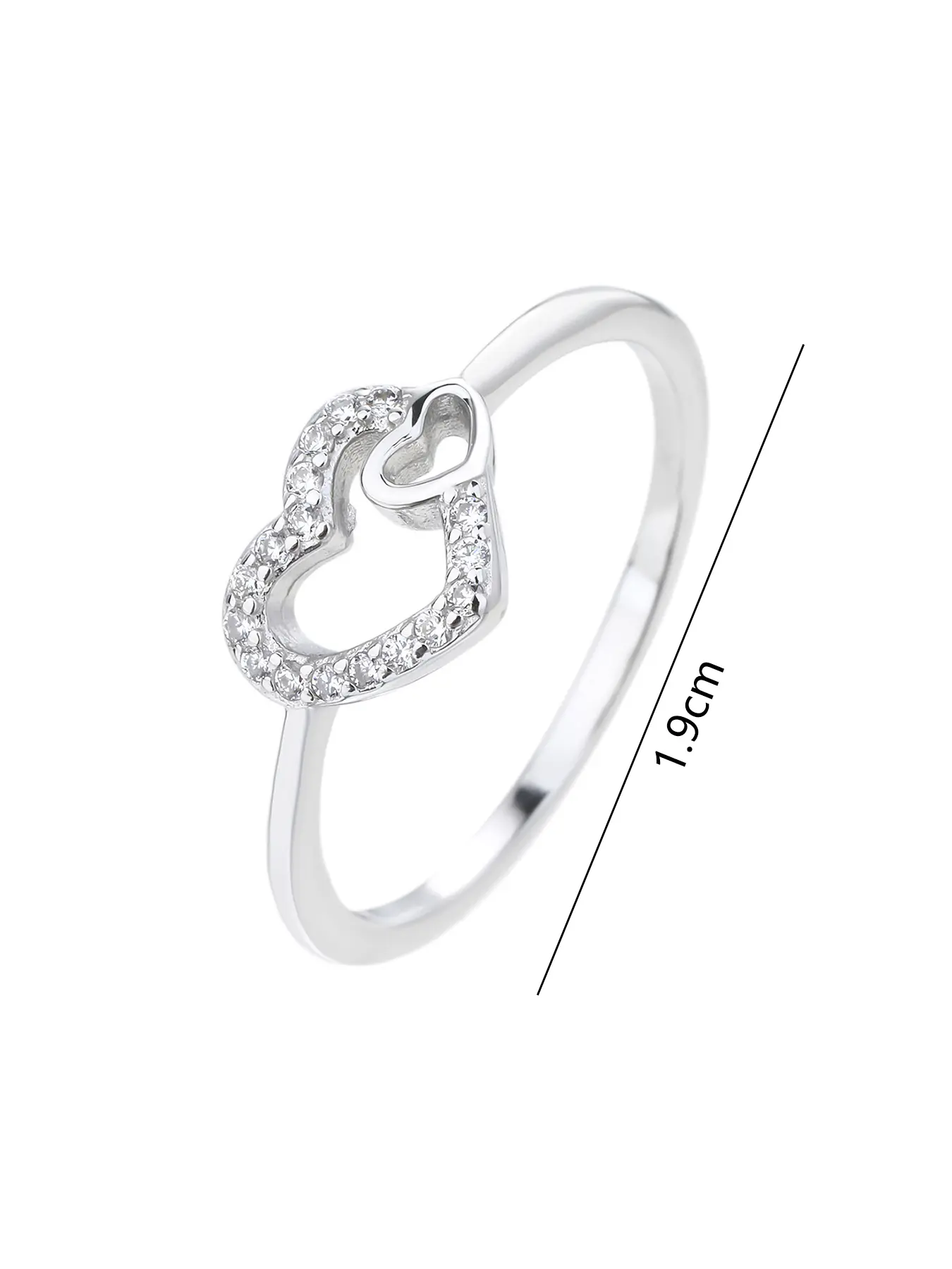 Ezüst gyűrű két szív motívummal_1