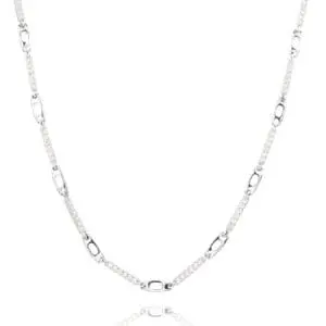 Silver necklace with zirconia decoration