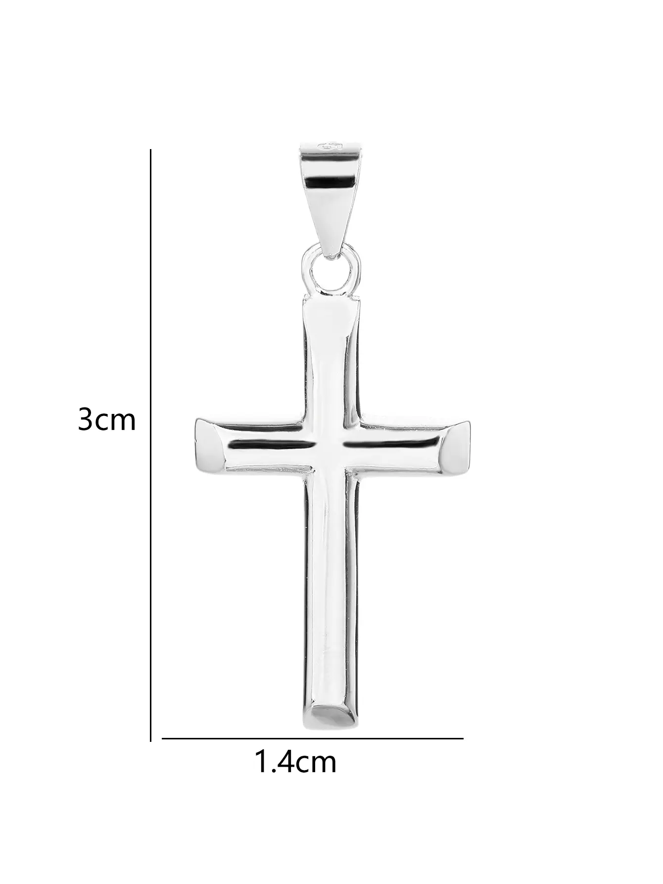 Ezüst kereszt medál – erő, hit és tisztaság_1