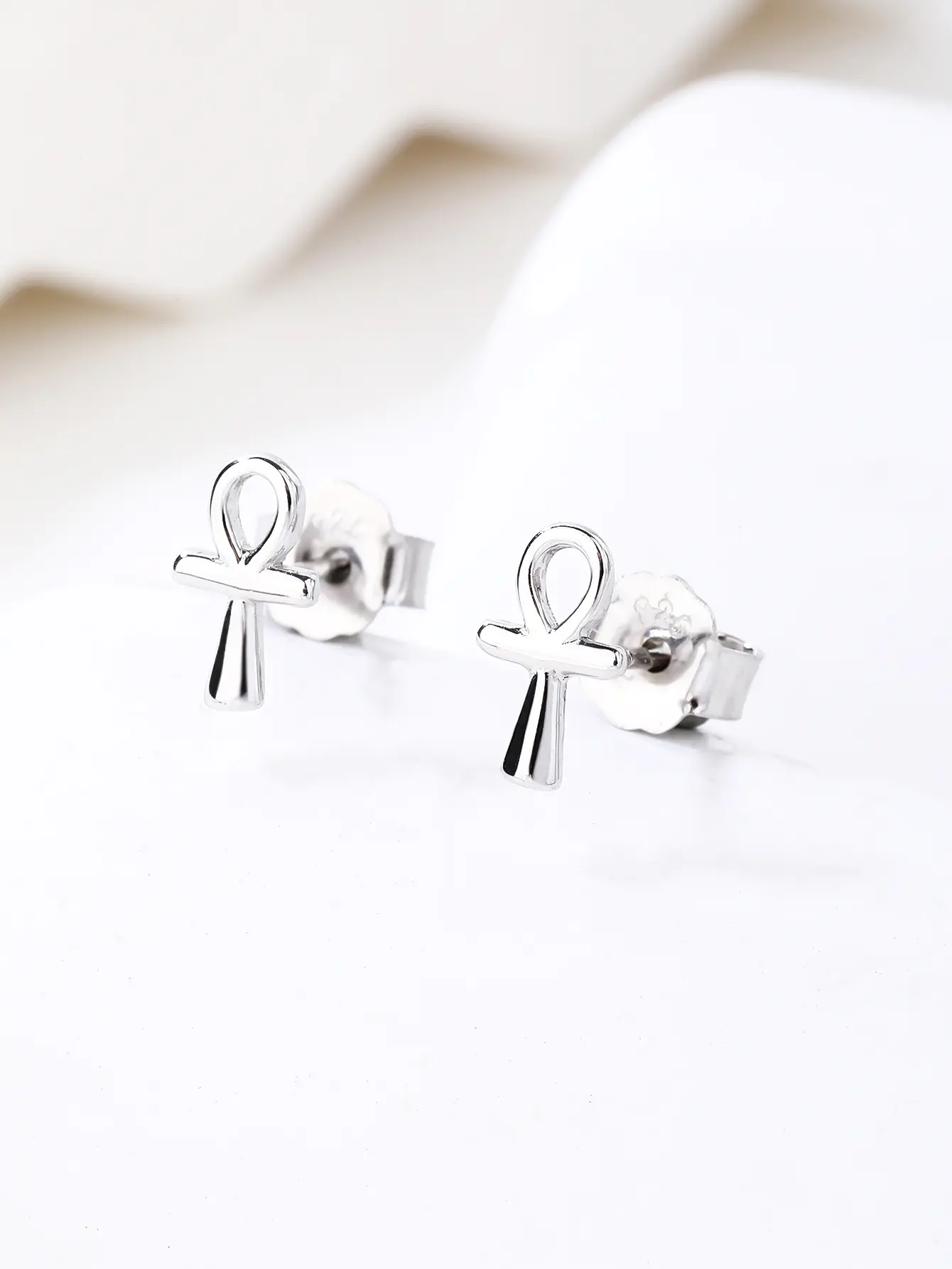 Ezüst Ankh fülbevaló – az élet kulcsa, óegyiptomi kereszt szimbólum_4 Ezüst Ankh fülbevaló – az élet kulcsa, óegyiptomi kereszt szimbólum