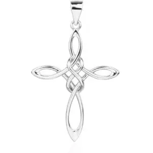 Ródiumozott kelta kereszt medál