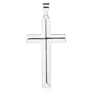 Ródiumozott kereszt medál